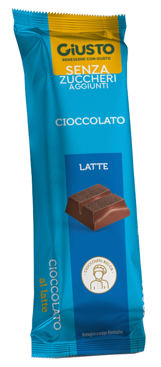 GIUSTO SENZA ZUCCHERO BARRETTA CIOCCOLATO LATTE 42 G - Farmaciacarpediem.it