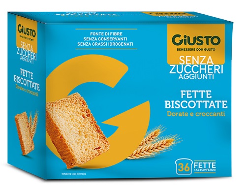 GIUSTO SENZA ZUCCHERO FETTE BISCOTTATE 300 G - Farmaciacarpediem.it