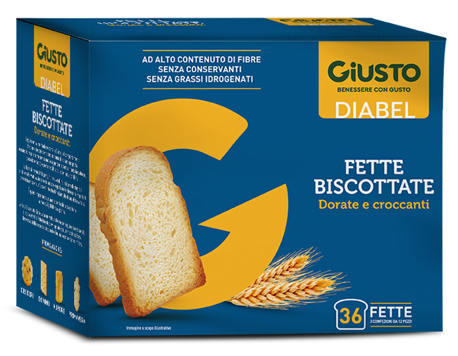 GIUSTO DIABEL FETTE BISCOTTATE 300 G - Farmaciacarpediem.it