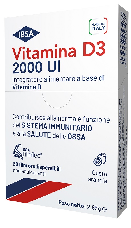 VITAMINA D3 IBSA 2000 UI 30 FILM ORODISPERSIBILI - Farmaciacarpediem.it