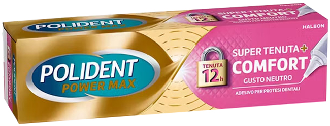 CREMA ADESIVA PROTESI DENTALI POLIDENT POWER MAX SUPER TENUTA+COMFORT 70 G - Farmaciacarpediem.it